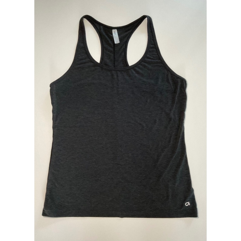 GapFit Women's Dark Heather Grey Racerback Tank Top Size Large